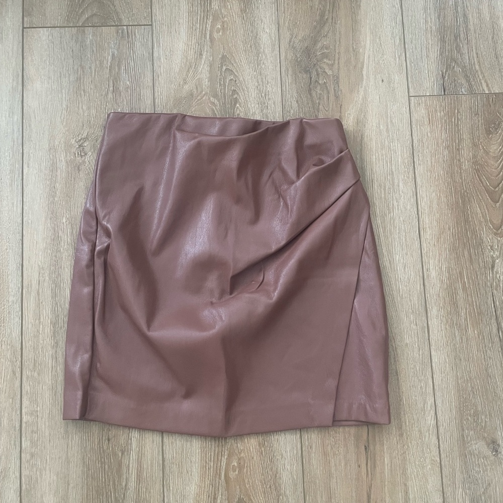 Wilfred wrap front faux leather skirt size 0